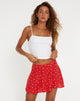 Afbeelding van Rara minirok in Paisley Fun Red