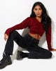 Afbeelding van Rean Crop Top in Satijn Roos Moerbei