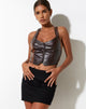 Rena Corset Top in PU Ombre Bruin
