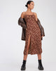 BEELD VAN Cypress Maxi Dress in Aards Bloemig Bruin