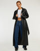 Afbeelding van Ejo Trenchcoat in PU Zwart
