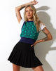 Afbeelding van Jaya Sweater Vest in Swirl Groen en Blauw
