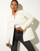 Afbeelding van Marcel Shirt in Gewatteerd Warm Wit