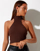 Afbeelding van Moila Crop Top in Gebreide Chocolade