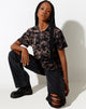Afbeelding van Oversize Basic Tee in Oil Smoke