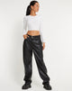 Afbeelding van MOTEL X OLIVIA NEILL Parallel broek in Pu Zwart