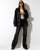 Afbeelding van Relaxed Bootleg Jeans in Zwart Grunge