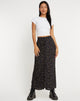 Afbeelding van Rima Maxi Rok in Pretty Petal Zwart