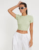 Afbeelding van Shrunken Top in Big Bubble Jersey Pastel Lime