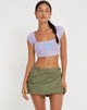 Afbeelding van Sidra Crop Top in Lila Cute Daisy Blue