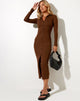 Afbeelding van Taryn Maxi Dress in Rib Cocoa