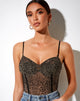 Afbeelding van Yecal Bodice in Rar Leopard Flock Mesh