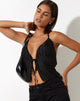 Afbeelding van Dama Crop Top in Crinkle Black