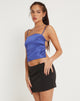 Afbeelding van Reta Crop Top in Satijn Spectrum Blauw