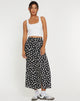 Afbeelding van Rima Midi rok in Grunge Daisy zwart