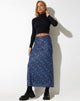 Afbeelding van Rindu Midi rok in Flower Garden Blue