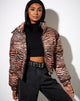 Afbeelding van Rohos Puffer Jacket in Zebra Zwart en Bruin
