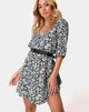 Afbeelding van Rosella Swing Dress in Floral Field Navy
