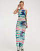 Afbeelding van Roskila Maxi Dress in Multi Blur Orb Navy