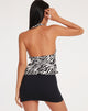 beeld van Roula Halter Top in 90's zebra zwart-wit