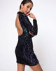 Afbeelding van Ruby Rose Bodycon Jurk in petrol lovertjes