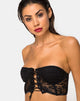Afbeelding van Ryilup Bralet Top in Kant Zwart