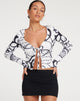 beeld van Sadiah Cardi in Mono Doodle zwart-wit