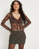 Afbeelding van Sadiru Cardi Lace Chesnut Brown