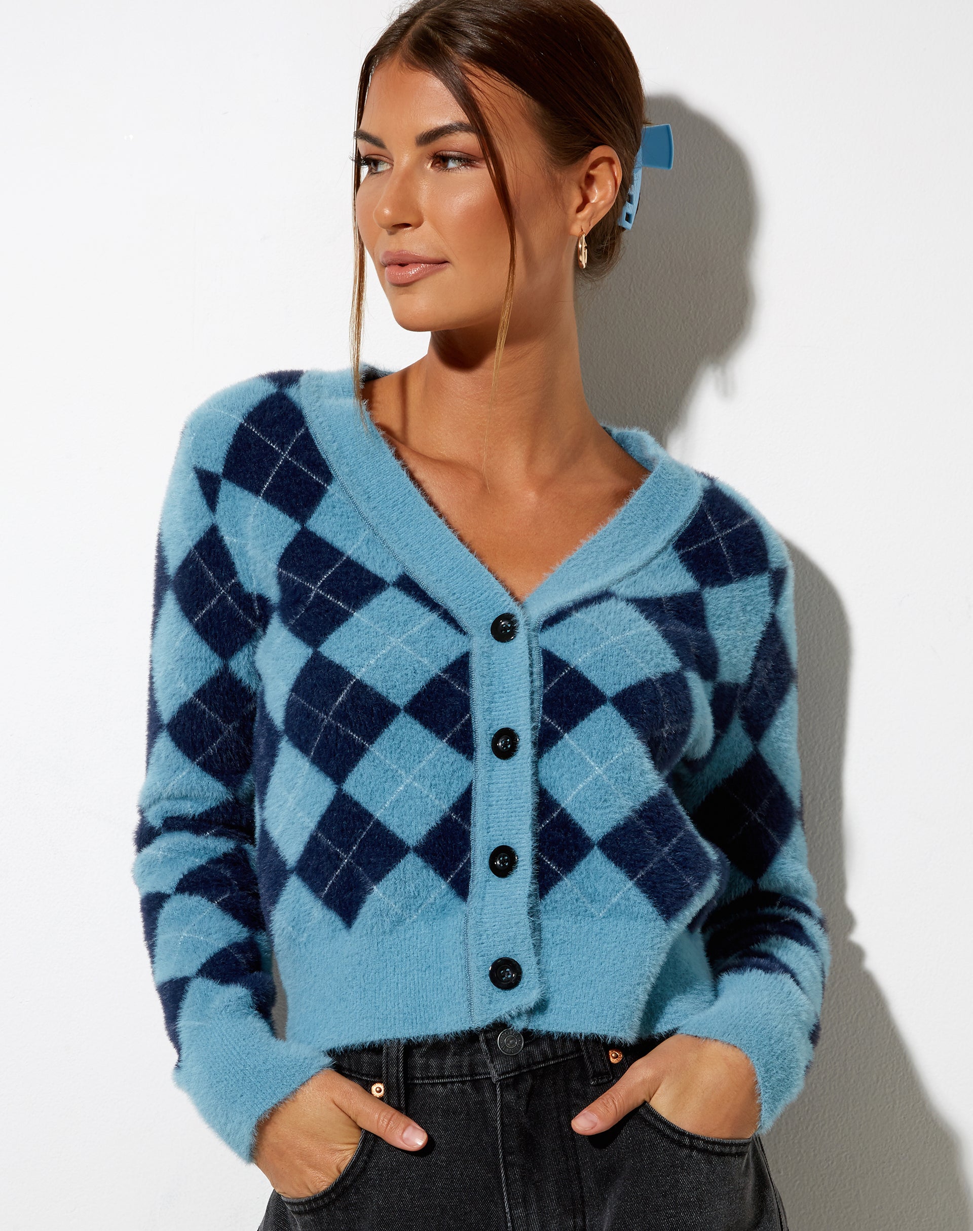 Afbeelding van Saidi Cardi in Diamantblauw en Navy