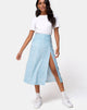 Afbeelding van Saika Midi rok in Ditsy Rose Blauw