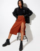 Afbeelding van Saika Midi rok in Mini Croc Bruin