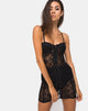 Afbeelding van Sakina Bodycon Jurk in Kant Zwart
