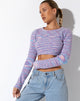 Afbeelding van Salaka Crop Top in Space Dye Purple