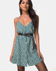 Afbeelding van Sanna Slip Dress in Floral Bloom Green