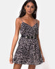 Afbeelding van Sanna Slip Dress in Leopard Grey