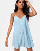 Afbeelding van Sanna Slip Dress in Ditsy Rose Blue