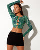 Afbeelding van Sarah Crop Top in 70s Ripple Green