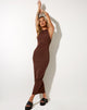 Afbeelding van Sarves Maxi Dress in Rib Deep Mahogany