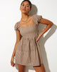 Afbeelding van Saunder Skater Dress in Mini Gingham