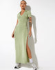 Afbeelding van Savita Maxi Dress in Crepe Seafoam Green