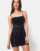 Afbeelding van Scosh Bodycon Jurk in Zwart met Bieslijn