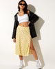 Afbeelding van Seko Midi rok in wilde bloem Lemon Drop