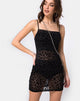 Afbeelding van Saleh Jurk in Animal Black Net