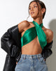 Afbeelding van Selenda Crop Top in Satijn Kelly Green