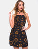 Afbeelding van Sello Slip Dress in Celestial Black