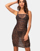 Afbeelding van Seruchi jurk in luipaard mesh