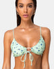 Afbeelding van Shell Top Bikini in Ditsy Petal Pastel Lime