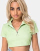 Afbeelding van Shen Crop Top in Rib Pastel Lime