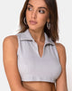 Afbeelding van Shenia Crop Top in Rib Grijs