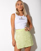 Afbeelding van Shenka minirok in satijn Rose Lime